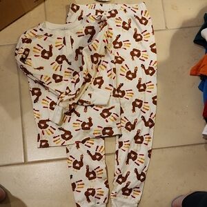 Gymboree Cream THANKSGIVING Pajama SET SIZE 8 KIDS